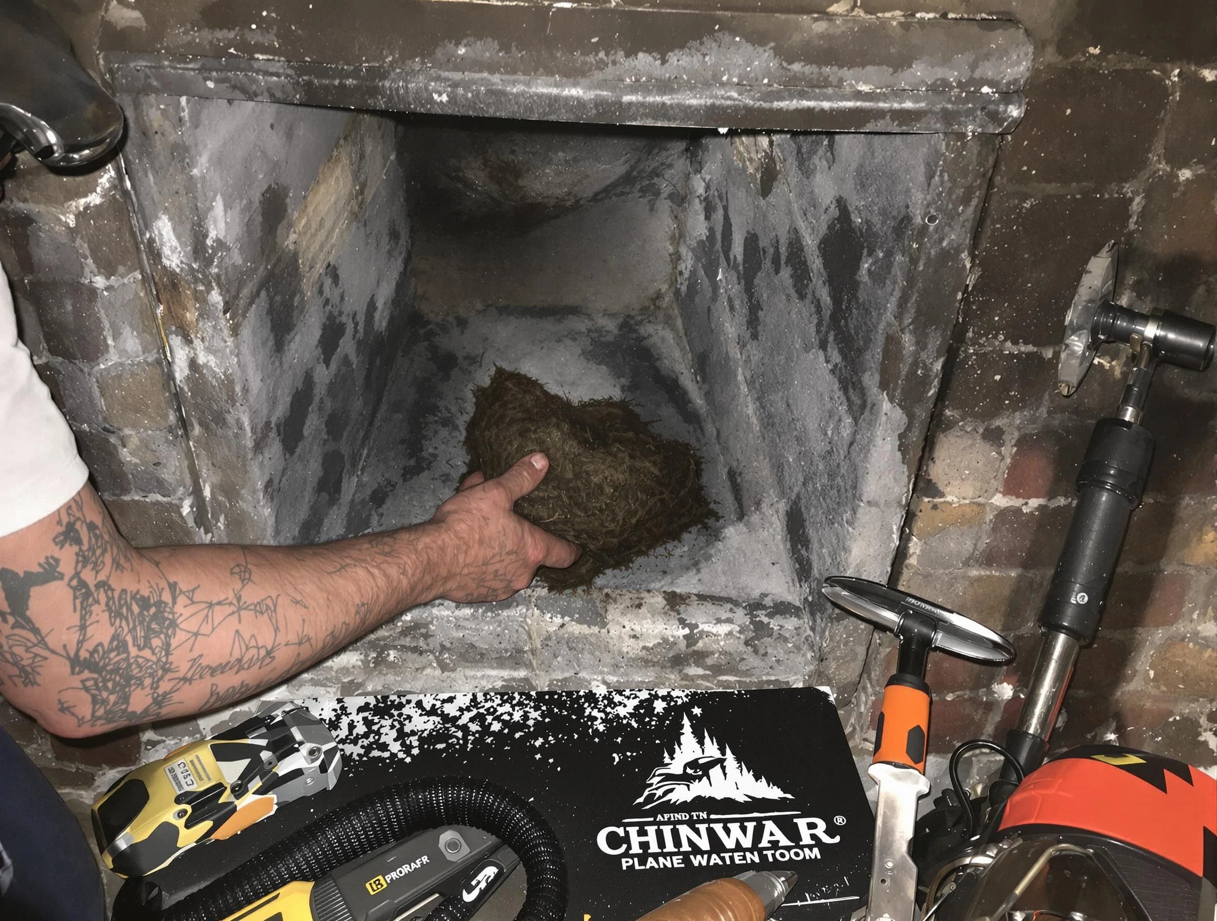 Sandston Chimney Sweep safely removing debris and screening chimney in Sandston, VA