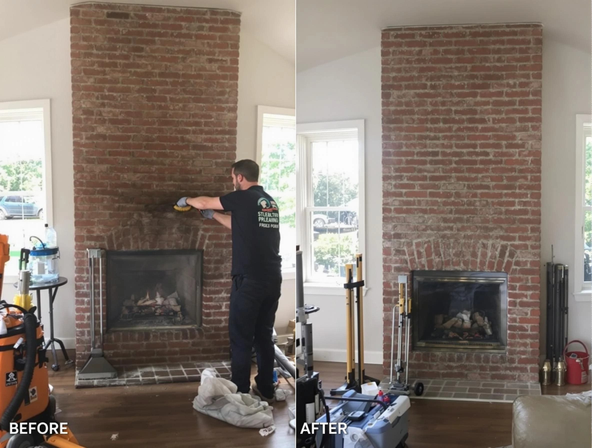 Finished chimney sweeping service by Sandston Chimney Sweep in Sandston, VA