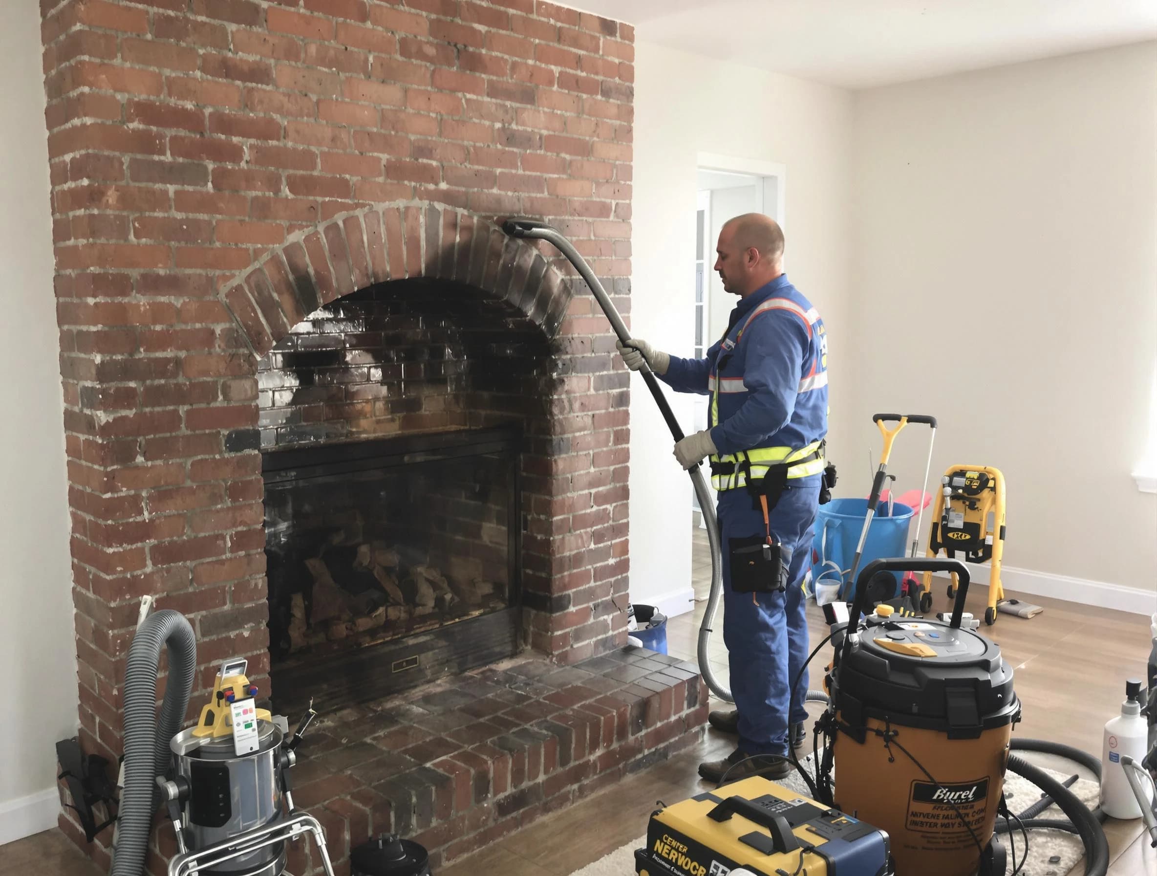 Sandston Chimney Sweep expert performing detailed chimney sweep in Sandston, VA