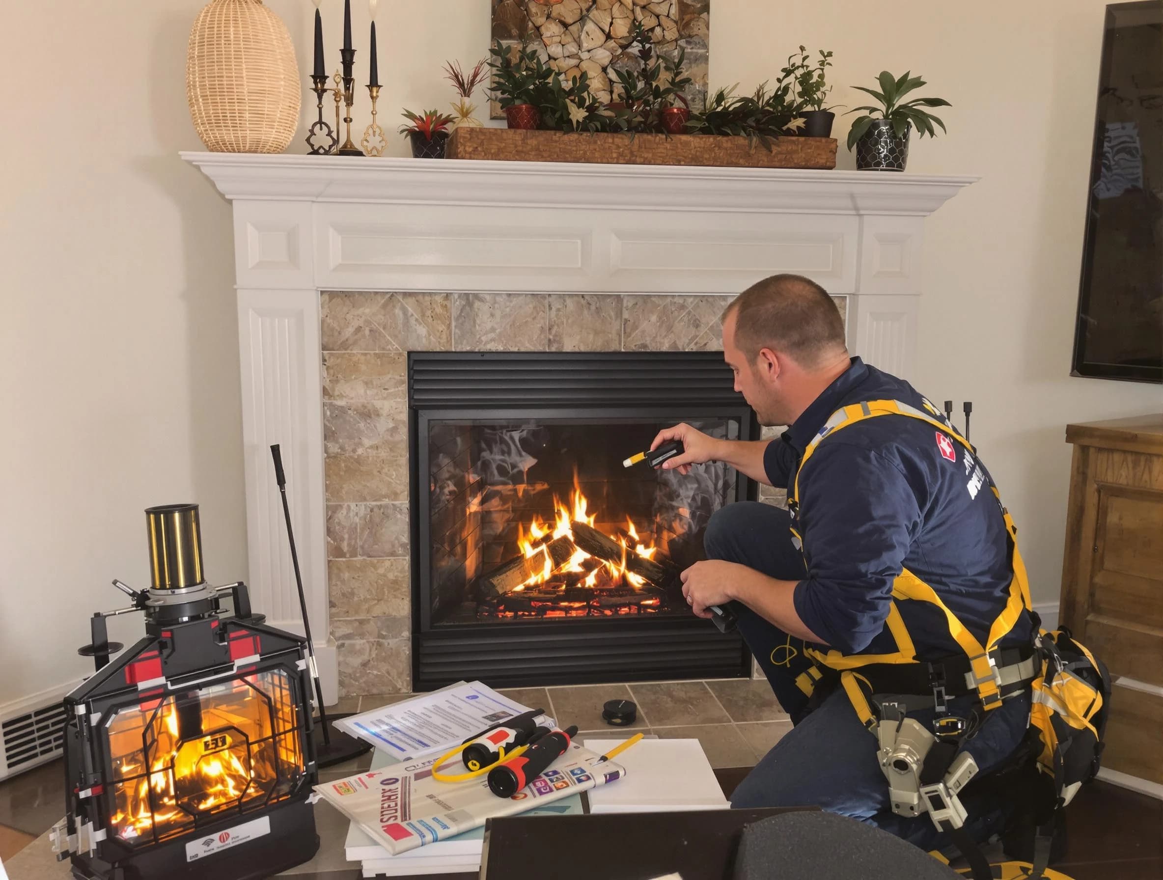 Safety-focused fireplace inspection by Sandston Chimney Sweep in Sandston, VA