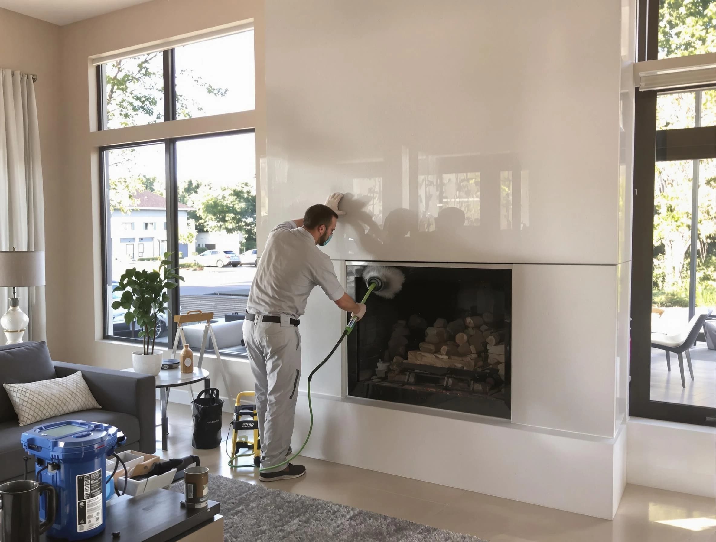 Sandston Chimney Sweep performing thorough soot removal in Sandston, VA