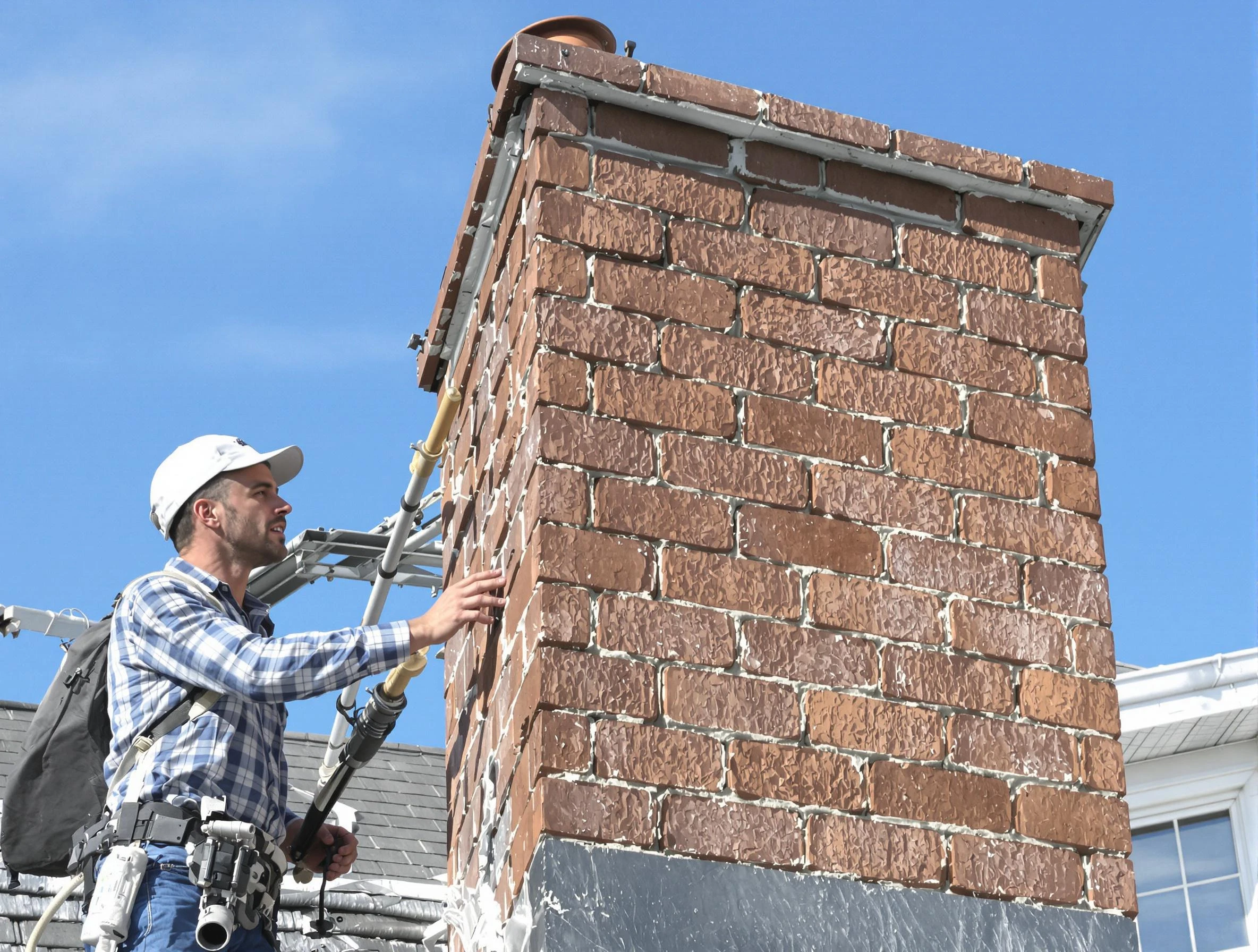 Brickwork for a chimney rebuild by Sandston Chimney Sweep in Sandston, VA