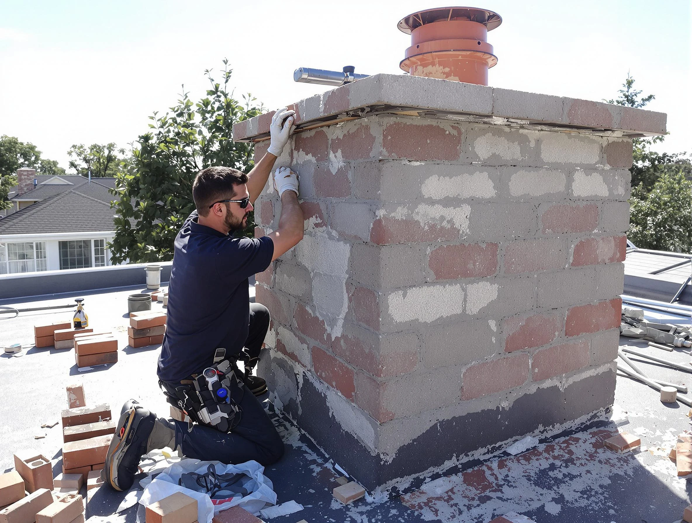 Advanced chimney repair process by Sandston Chimney Sweep in Sandston, VA