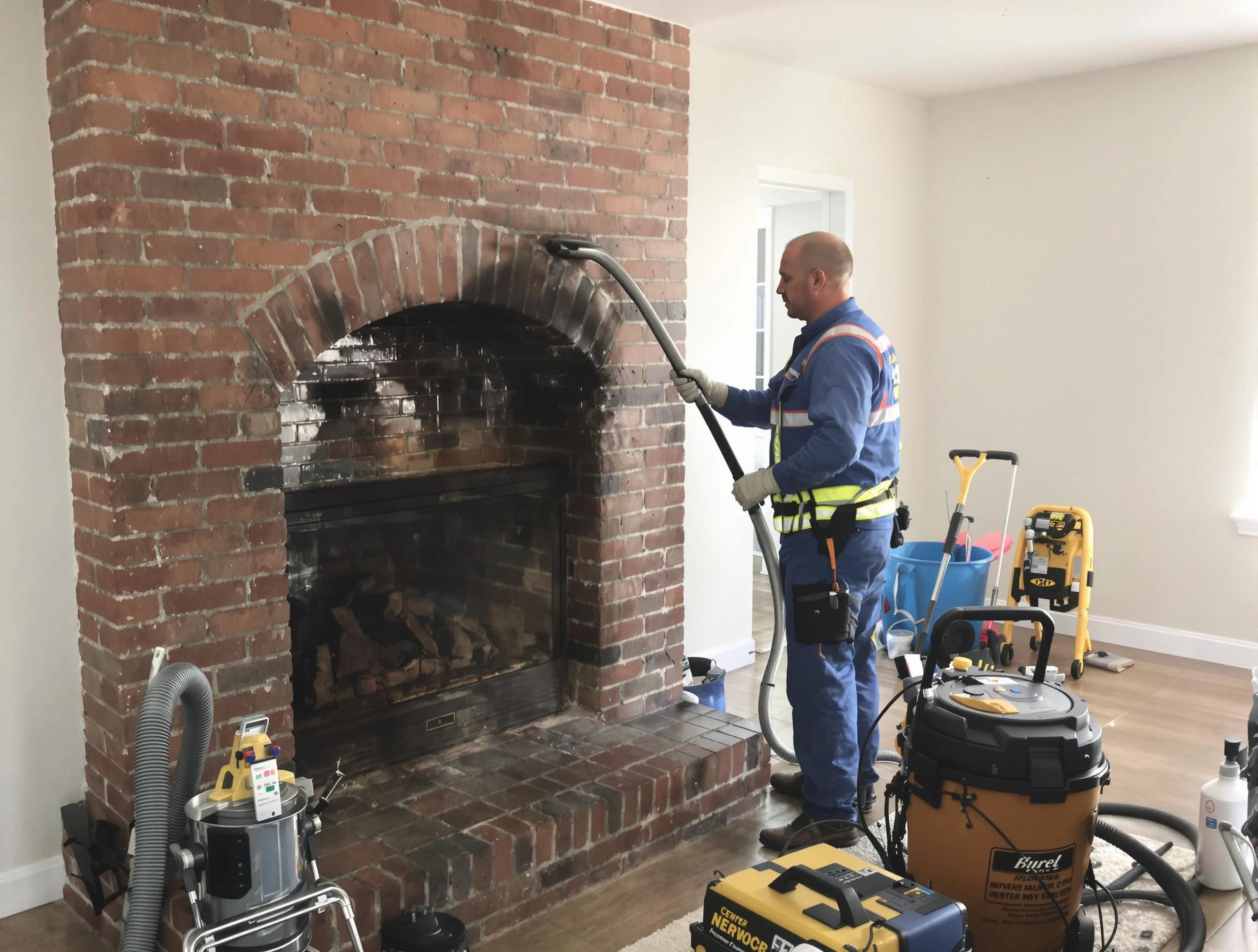 Sandston Chimney Sweep expert performing detailed chimney sweep in Sandston, VA