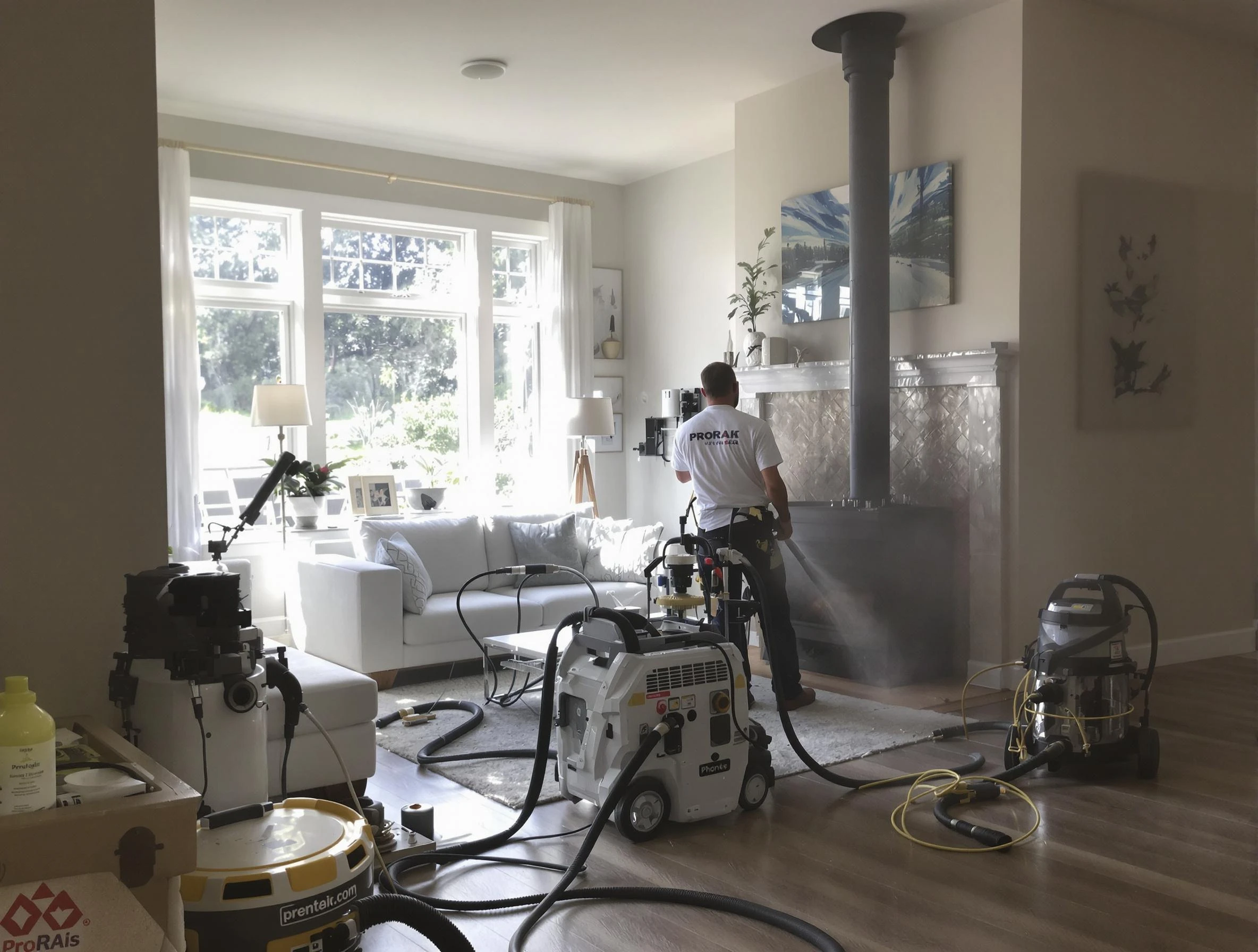 Soot removal service by Sandston Chimney Sweep for a fireplace in Sandston, VA